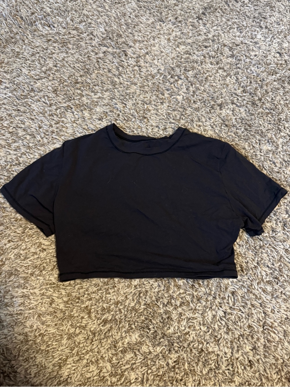 Skims black micro crop top